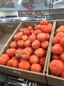 Tomates en supermercados de Florida, EEUU.
