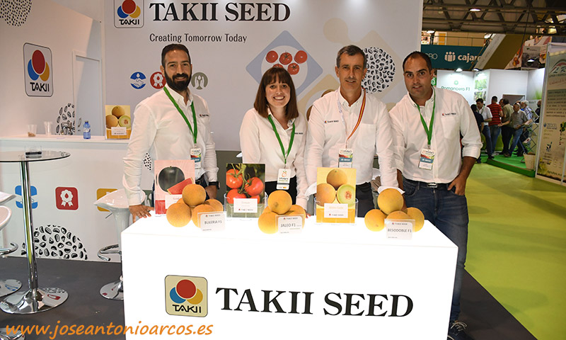 Equipo de Takii Seed en InfoAgro: Jaime Dols, Ana Portero, Antonio Almodóvar y Gabriel Pérez. /joseantonioarcos.es