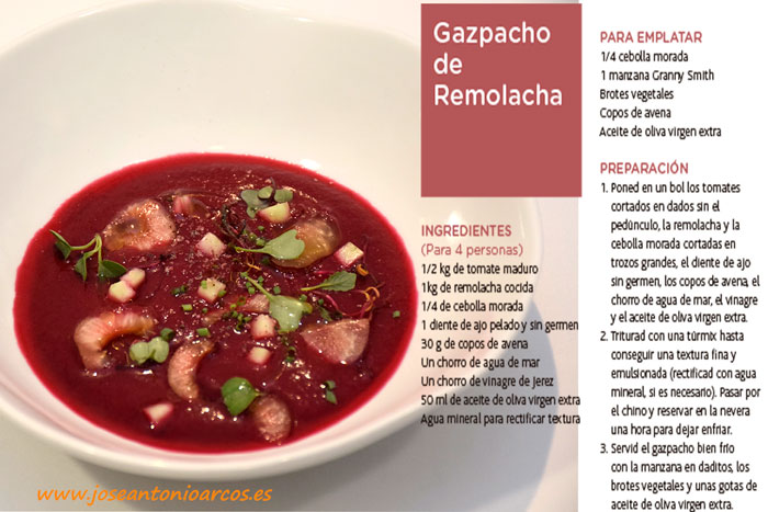 Gazpacho de remolacha. /joseantonioarcos.es