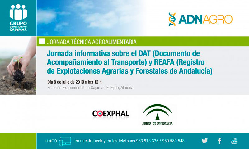 ornada informativa sobre el DAT (Documento de Acompañamiento al Transporte) y REAFA (Registro de Explotaciones Agrarias y Forestales de Andalucía)-joseantonioarcos.es