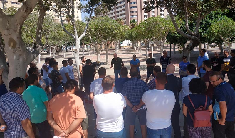 UNA organiza una protesta de agricultores en las Almadrabillas de Almería. /joseantonioarcos.es