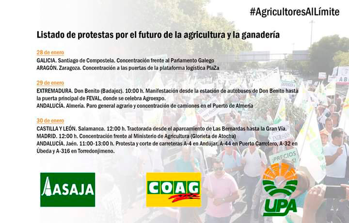 El sector agrícola organiza movilizaciones por toda España-joseantonioarcos.es