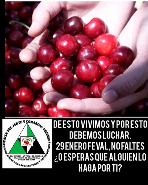 Protestas de agricultores del Valle del Jerte-joseantonioarcos.es