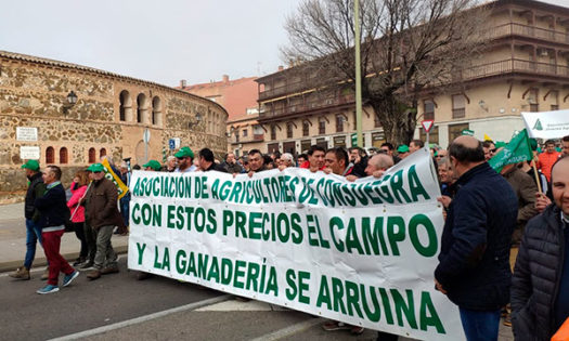 Protestas de agricultores en Toledo. /joseantonioarcos.es
