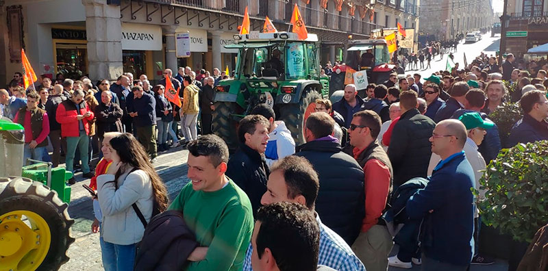 Protestas de agricultores en Toledo.