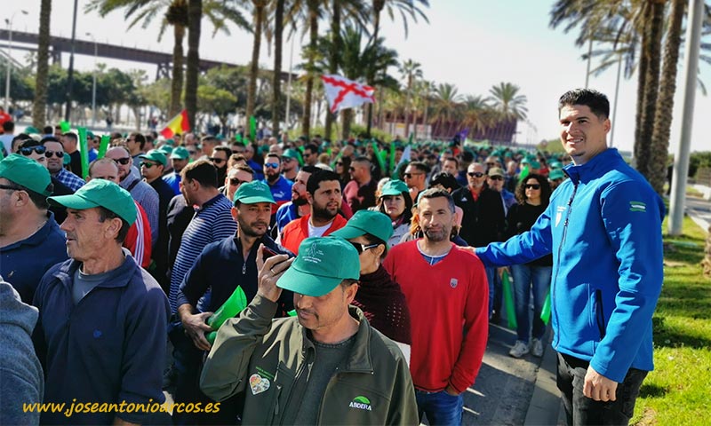 Manifestación de agricultores en Almería el 26 de febrero-joseantonioarcos.es