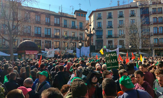 Protestas de agricultores en Toledo. /joseantonioarcos.es